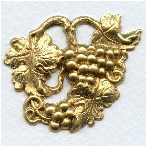 Grapes on the Vine Raw Brass Stamping