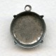 Round Closed Back 18mm Settings Oxidized Silver (6)