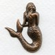 Small Mermaid Stampings Oxidized Copper 35mm (3)