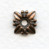 Starburst Settings for 4mm Stones Oxidized Copper