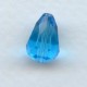 Aqua Machine Cut Glass Pear Shaped Beads 13x9mm