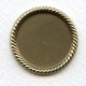 Rope Edge Setting Bases 25mm Oxidized Brass (6)