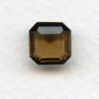 Smoked Topaz Glass Square Octagon Jewelry Stones 10mm