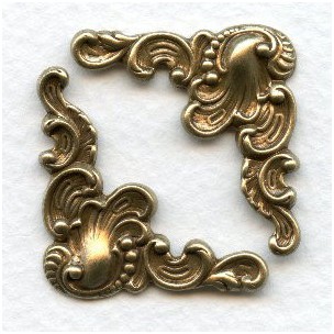 Fancy Corner Embellishments Oxidized Brass (6)
