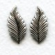 Favorite Leaves Great Size 19mm Oxidized Silver Leaves (6 Pairs)