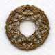 Round Frames Floral Details Oxidized Brass
