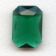 Emerald Glass Octagon Unfoiled Jewelry Stone 25x18mm