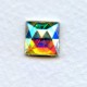 ^Crystal AB Square Glass Flat Back Stones 10x10mm