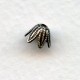 Petal Bead Caps 8mm Oxidized Silver (6)