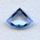 *Light Sapphire Glass Fan Shape Stones 18x13mm (2)