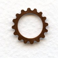 Steampunk Cogs Oxidized Copper 16mm (12)