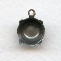 Round Setting Pendant 47ss Oxidized Silver