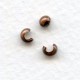 ^Crimp or Knot Covers Make a 3mm Bead Oxidized Copper (50)