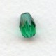 ^Emerald Fire Polished Glass Tear Drop Beads 10x7mm
