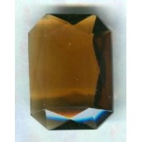 ^Smoked Topaz Glass Octagon Jewelry Stone 25x18mm