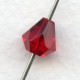 Ruby Bell Shape Faceted Glass Beads 9x8mm