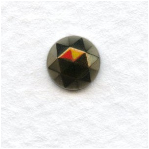 Iris Brown 7mm Flat Back Faceted Top Jewelry Stones (6)