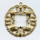 Ornately Detailed Filigree Pendant Frame Raw Brass (1)