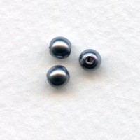 Dark Grey Czech Glass Pearls 4mm