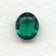 Emerald Glass Oval Unfoiled Jewelry Stones 12x10mm
