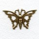 Art Deco Style Pierced Butterfly Oxidized Brass 35mm (6)