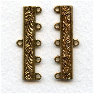 Five Strand Connectors Solid Raw Brass