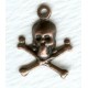 ^Small Skull and Crossbones with Loop Oxidized Copper (12)