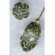 Victorian Style Filigree Bead Caps Oxidized Brass (12)