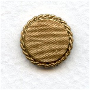 ^Rope Edge Setting Bases Solid Raw Brass 12mm