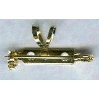 ^Small Gold Plated Pin Backs with Soldered Bail (6)