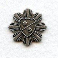 ^Coat of Arms Medallions Oxidized Silver