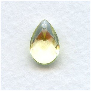 Briolette Jonquil 13x8.5mm Pear Shape Glass Pendant