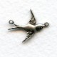 Flying East Bird Connectors Oxidized Silver (6)
