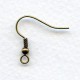 Fish Hook Earring Findings Oxidized Brass