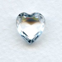 Crystal Glass Heart-Shape Stones Unfoiled 12x11mm