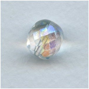 Crystal AB Round Faceted Beads 12mm
