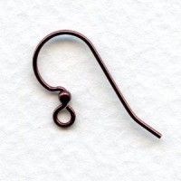 Fish Hook Earring Findings Oxidized Copper (24)