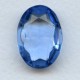 Light Sapphire Glass Oval Unfoiled Stone 25x18mm