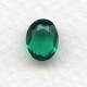 Emerald Glass Oval Unfoiled Jewelry Stones 10x8mm