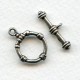 ^Oxidized Silver Toggle Ring and Bar Clasp Set