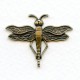 Dragonfly Stamping Design Oxidized Brass 31x24mm (1)