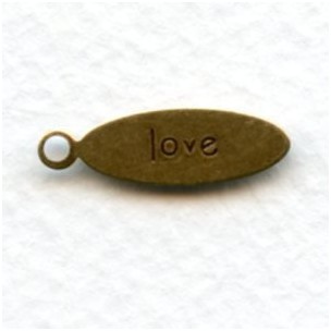 Inspiration Tags Love Oval Oxidized Brass (12)