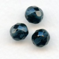 Montana Fire Polished Round Faceted Beads 8mm
