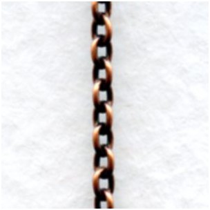 Itty Bitty Cable Chain Oxidized Copper 2mm Links