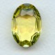 ^Jonquil Glass Oval Unfoiled Jewelry Stone 25x18mm