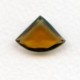 Smoked Topaz Glass Fan Shape Jewelry Stones 18x13mm