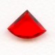 ^Ruby Glass Fan Shape Jewelry Stones 18x13mm