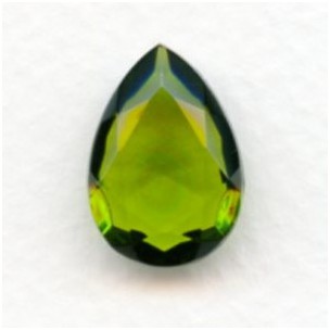 Olivine Glass Pear Shape Jewelry Stone 18x13mm