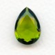 Olivine Glass Pear Shape Jewelry Stone 18x13mm