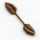 *Double Leaf Bail Stamping Oxidized Copper 35mm (12)